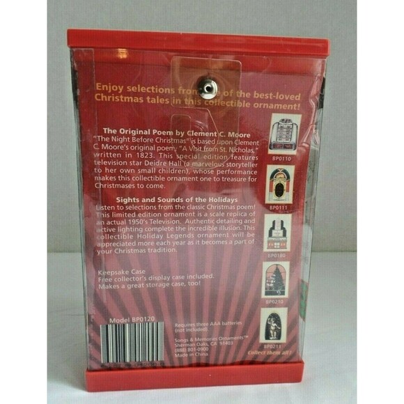 Songs & Memories Ornament New Collectors Edition Night Before Xmas Model BP0120 - Picture 3 of 3